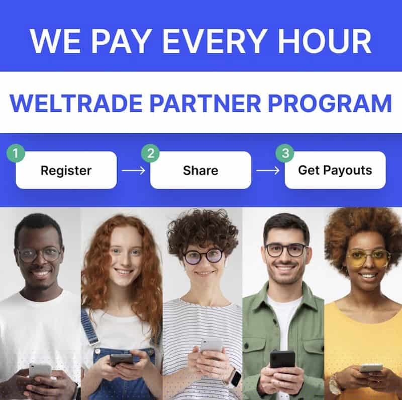 Boost Your Earnings with Weltrade Partner Program: Up to $100 Per Referral!